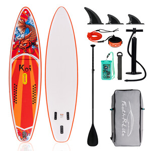 Inflatable Surfing Paddle Board 11'6" - Sup Koi Orange - Canada