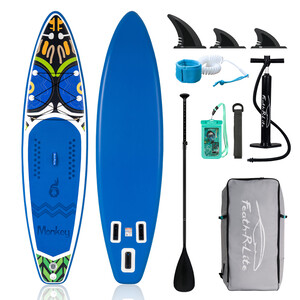 Inflatable Surfing Paddle Board 11' - Monkey Blue - Canada