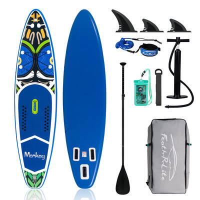 Inflatable Surfing Paddle Board 11'6" - Monkey Blue - Canada