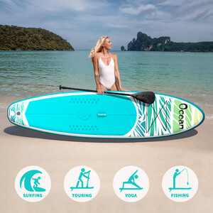 Inflatable Surfing Paddle Board 11' - Ocean Sky Blue - Canada