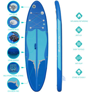 Inflatable Surfing Paddle Board 11' - Blue - Canada