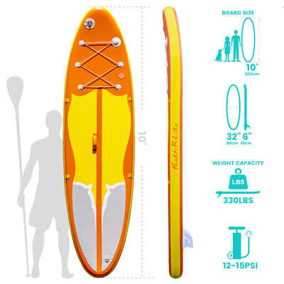 Inflatable Surfing Paddle Board 11' - Orange - Canada