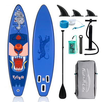 Inflatable Surfing Paddle Board 11' - Tiger Blue - Canada