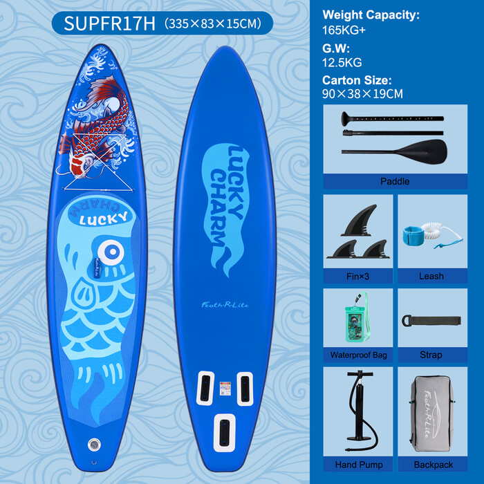 Inflatable Surfing Paddle Board 11' - Lucky Blue - Canada