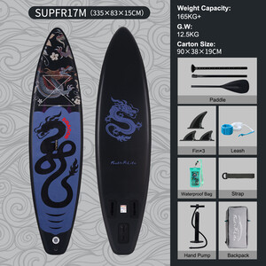 Inflatable Surfing Paddle Board 11' - Black Dragon - Canada