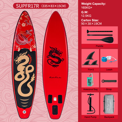 Inflatable Surfing Paddle Board 11' - Red Dragon - Canada