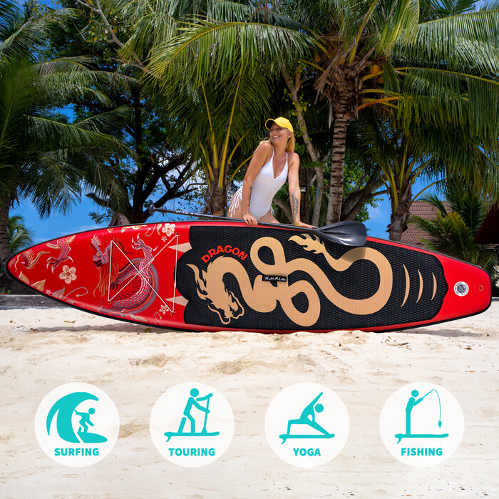 Inflatable Surfing Paddle Board 11' - Red Dragon - Canada